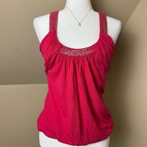 Guess Jeans Hot Pink Halter Style Top Y2K Size Small
